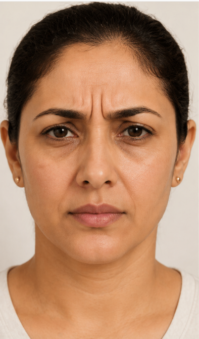 Before Botox — Forehead Lines