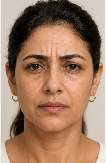 Before Botox — Frown Lines